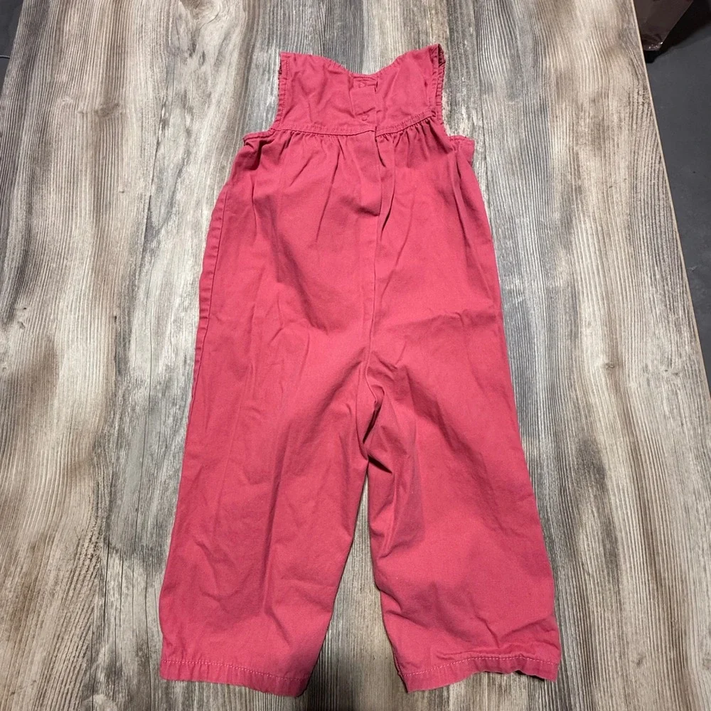 Y2K Gymboree Smocked Jumpsuit Pink Cotton Butterfly Whimsical